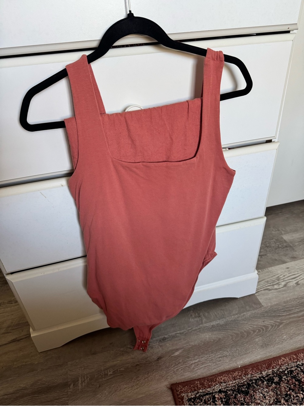 Square Neck Coral Bodysuit